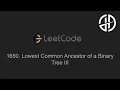 1650 Lowest Common Ancestor of a Binary Tree III LeetCode