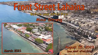 Lahaina Front Street - Before and After Fire