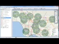 Buffers rings radii radius circle maps in Maptitude mapping software