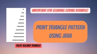 PRINT STAR TRIANGLE RIGHT ALIGNED PATTERN JAVA