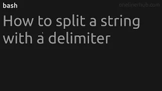 How to split a string with a delimiter