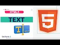 HTML5 text formatting basics explained in 10 minutes - Lecture 2