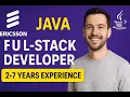 Ericsson Java Full-Stack Developer Interview 2 7 Years Experience Spring Boot ReactJS