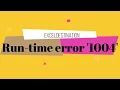 How to Fix VBA Run-time error 1004 - Excel VBA Tutorial