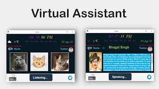 Virtual Assistant ChatBot Python Tkinter Opencv