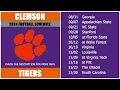 2024 Clemson Tigers Football Schedule