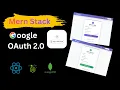Login Signup With Google Using React Node - MERN Auth 2 0 Nodejs Expressjs MongoDB