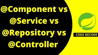 Difference between Component Service Repository Controller RestController annotation Code Decode