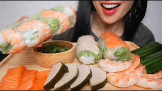 LIGHT SNACK (HOMEMADE SALAD ROLLS) ASMR EATING SOUNDS | NO TALKING | SAS-ASMR