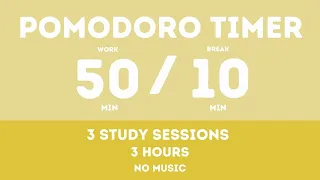 50 10 Pomodoro Timer No Music Study For Dreams Deep Focus Study Timer 