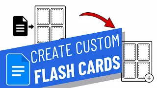 HOW TO Create Custom 4x6 Printable FLASH CARDS in Google Docs