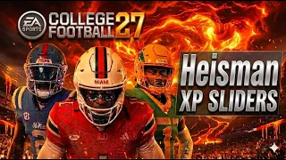 Realistic Heisman XP sliders College Football 27
