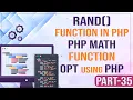 PHP Tutorial - rand function in PHP PHP math function OPT using PHP