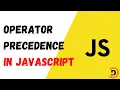 12 Operator Precedence in JavaScript - JavaScript Tutorial in Pashto