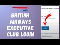 British Airways Executive Club Login How to Sign in to BA Executive Club Account 2026