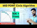 Mid point circle algorithm with example in computer graphics Lec-15