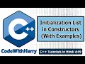Initialization list in Constructors in Cpp C Tutorials for Beginners