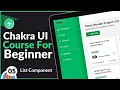 Chakra UI For Beginner Course - List Component