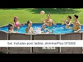 Summer Waves 14ft x 36in Wicker Metal Frame Pool Set