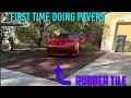 Using Rubberific or Groundsmart rubber pavers from Lowe s to make custom parking spot on dirt