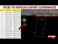 Lagu Excel to AutoCAD Export Coordinates | Excel to AutoCAD Import Coordinates