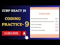 Debugging Simple Todos Coding Practice 9 REACT JS NxtWave CCBP 4 0