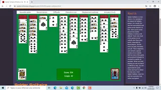 Playing Spider Solitaire Of Microsoft Windows XP in Browser easy One Suit