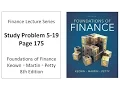 Chapter 5 Study Problem 5-19