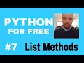 Learn Python for High Paying Job Free Course list methods
