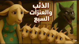 الذئب والجديان السبعة      قصة للأطفال باللغة العربية   قصة كرتونية دندنها