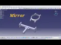 How to Use the Mirror Tool - CATIA V5 part design Beginner Tutorial Part-27