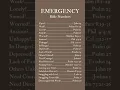 bible emergency numbers