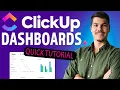 ClickUp Dashboards Quick Tutorial How To Create Customize Share Dashboards Step-by-Step