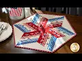 How to Use the 60o Diamond Ruler to Make a Table Topper a Shabby Fabrics Tutorial