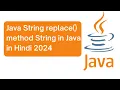 Java String replace method How to use replaceAll in String in Java in Hindi 2024