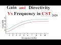 How to plot Gain and Directivity Vs Frequency in CST 2018 and 2020