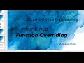 Function Overriding in C inheritance OOP lec M Zeeshan Khalid Urdu