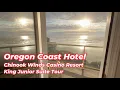 Oregon Coast Hotel Review Chinook Winds Casino Resort beachfront room with balcony