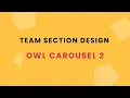 Team Section Design using Owl Carousel 2 Jquery Plugins Tutorial