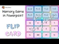 FREE TEMPLATE Memory Game in Powerpoint Flip Card