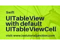 How to create UITableView in Swift3