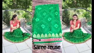 Saree Reuse || Saree se Lehenga || Cutting And Stitching @KrishnaCreationbyPritiJain