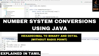 Converting Hexadecimal Numbers to Binary and Octal Numbers in Java