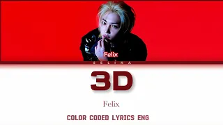 FELIX 3D BY JUNGKOOK COLOR CODED LYRICS AI COVER 