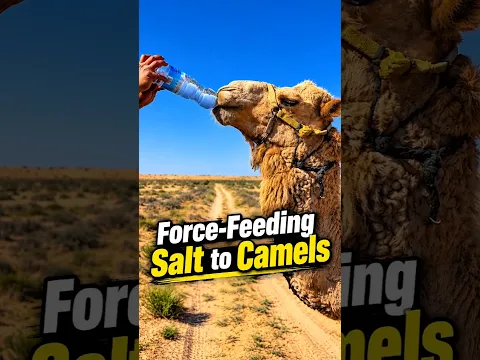 Why Do Camels Eat Salt Before Crossing the Desert? #camel #desert #amazingfacts #animalfacts #shorts
