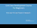 01 Write your first java program in Notepad