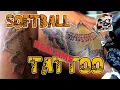 SOFTBALL TORN SKIN REALTIME TATTOO