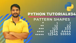 Python Pattern Programs - Printing Stars in Reverse Right Angle Triangle Shape Star Pattern