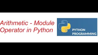 Python Basics Python Arithmetic Operator - Module Operator TAMIL