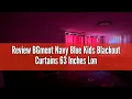 Review BGment Navy Blue Kids Blackout Curtains 63 Inches Long for Bedroom - Silver Star Printed Ther